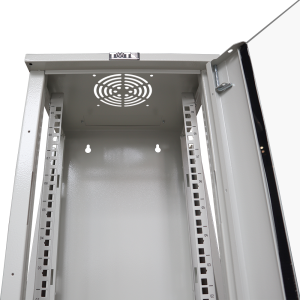 10” Wall enclosure with glass door, 312x300, gray, 236 mm equipment mounting dimension