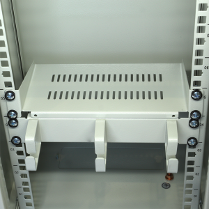 Front shelf for cabinet 10", 1U, depth 120 mm, gray