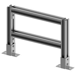 Double floor frame made of aluminum profile, height 300mm, width 200mm