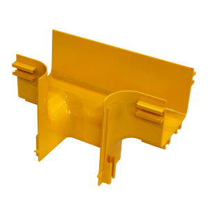 Vertical drop for fiber tray 120 mm, yellow