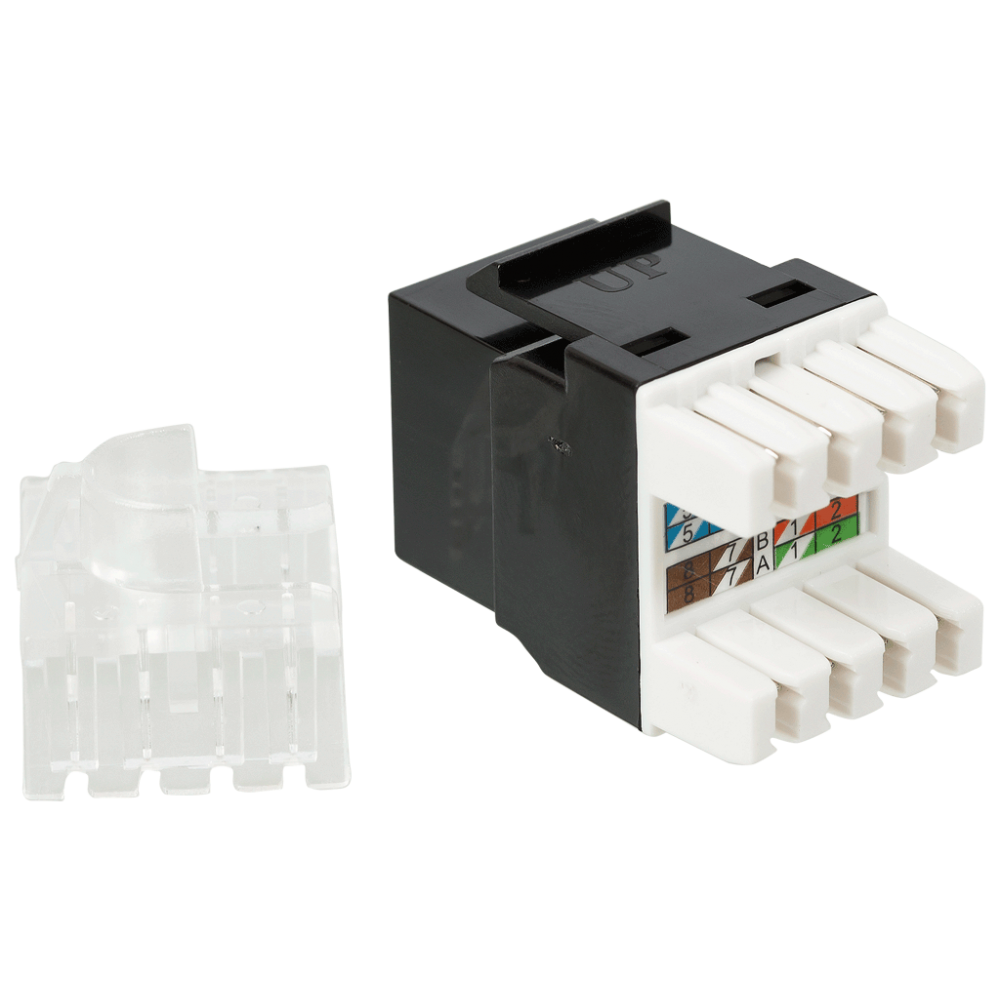 Accoppiatore RJ45 F/F UTP Cat6 Keystone Nero - INTELLINET - IWP-MD