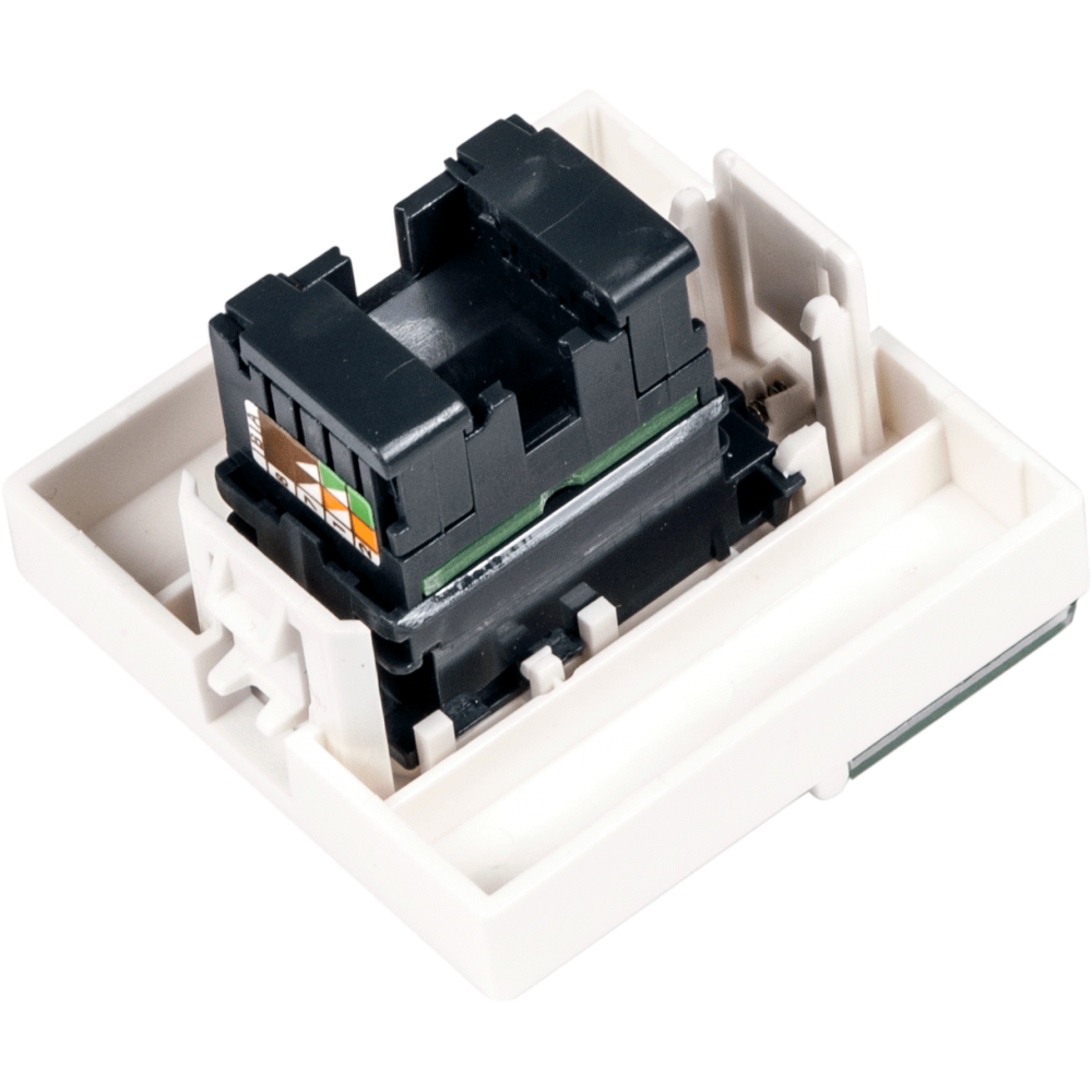 45x45 Mosaic insert, RJ-45 UTP, category 6, with shutter and enlarged ...