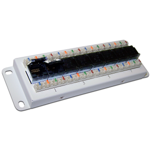 UTP Cat. 5e patch-panel, 8 ports, front punching