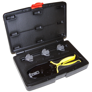 Crimping kit for twisted pair and coaxial cable
