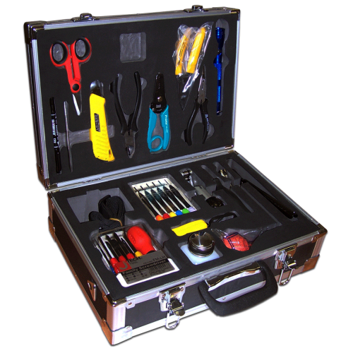 Tool kit for working with optical cables
