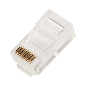 RJ45 UTP 8P8C plug, universal, cat. 5e, 100 pcs