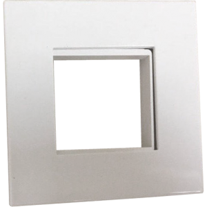 Accessory plate with a frame for 120x50 trunking, white