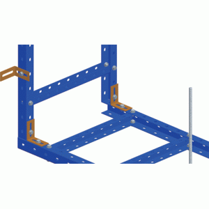 50 mm angled bracket for steel ladder, gray