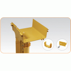 Vertical tee between 240 tray and 120 mm tray, yellow