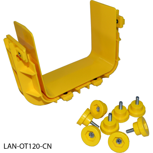 Fiber tray coupler, yellow