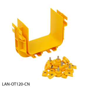 Fiber tray coupler, yellow