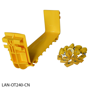 Fiber tray coupler, yellow