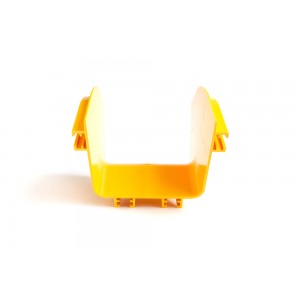 Fiber tray 45° external bend, yellow