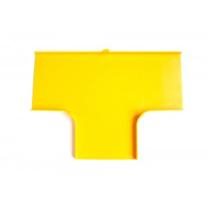 Cover for tee connector for Fiber tray, yellow