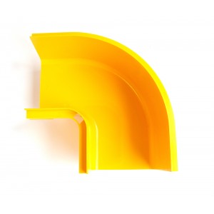 Fiber tray 90° horizontal bend, yellow
