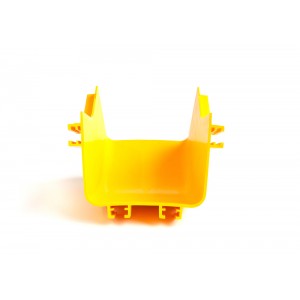 Fiber tray 45° internal bend, yellow