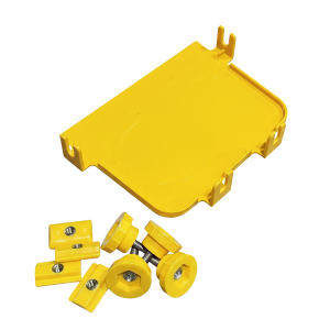 End cap for Fiber tray, yellow