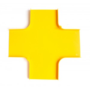 Cover for Fiber tray four way cross, yellow
