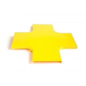 Cover for Fiber tray four way cross, yellow