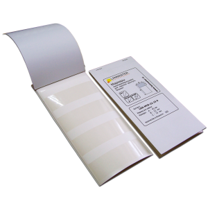 Self-laminating cable labels for manual marking (booklet)