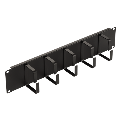 19" cable manager with 5 rings