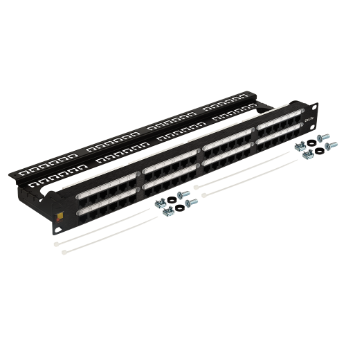 LANMASTER patch panel, 24 port, UTP, cat. 5E, 1U