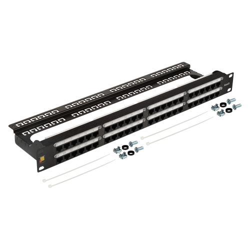 LANMASTER patch panel, 24 port, UTP, cat. 5E, 1U