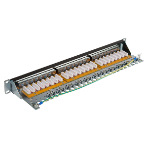 LANMASTER patch panel, 24 port, STP, cat. 5E, 1U