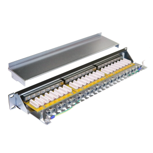LANMASTER patch panel, 24 port, STP, cat. 6, 1U