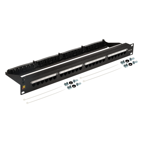 LANMASTER patch panel, 24 port, UTP, cat. 5E, 1U