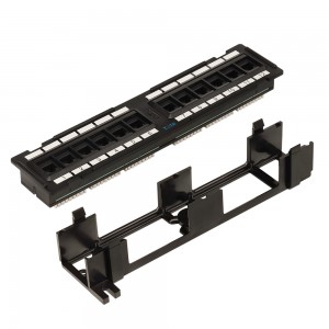 TWT wall mount horizontal patch panel, 12 port, UTP, 5E TWT wall mount horizontal patch panel, 12 port, UTP, 5E