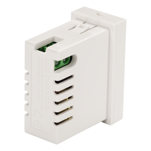 Модуль USB-зарядки, 2 порта USB-A, 2.1A/5V, 45x22.5, белый