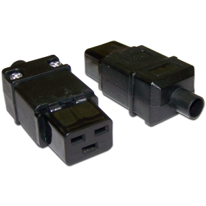 IEC 60320 C19 connector (socket), 16A, 250V, dismountable, black