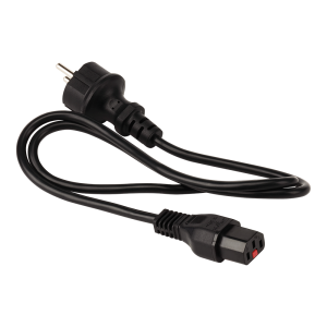 Power cord with lock, C13-Schuko, straight, 3х0.75, 220V, 10A