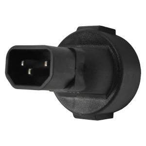 Schuko socket - C14 inlet adapter, 220V, 10A, black