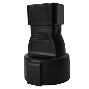 Schuko socket – C20 inlet adapter, 220V, 16A, black