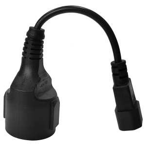 Extension cord, C14 inlet – Schuko socket, 3х0.75, 220V, 10A, black