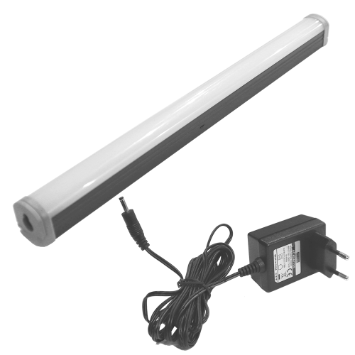 Light-emitting diode (LED) 19" luminaire with magnetic mount, 3,6W, 3 m power cord