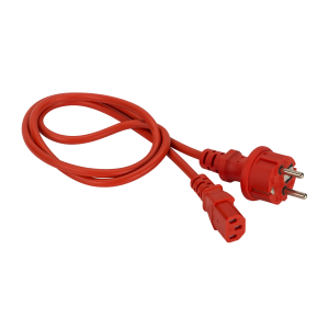 Power cord, C13-Schuko, straight, 3х0.75, 220V, 10A