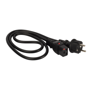 Power cord with lock, C19-Schuko, 3х1.5, 220V, 16A