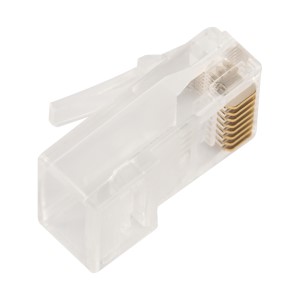 EZ type RJ45 plug connector, 8P8C, UTP, Cat. 6, universal, 50 microns plated, 100 pcs.