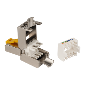 RJ45 8P8C field terminated plug, shielded, category 6A