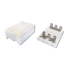 Distribution box for 3 connection modules, 30 pairs, plastic